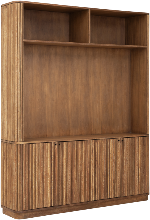 TV Regal braun-schwarz, Fernseheschrank Holz Teak, Breite 170 cm