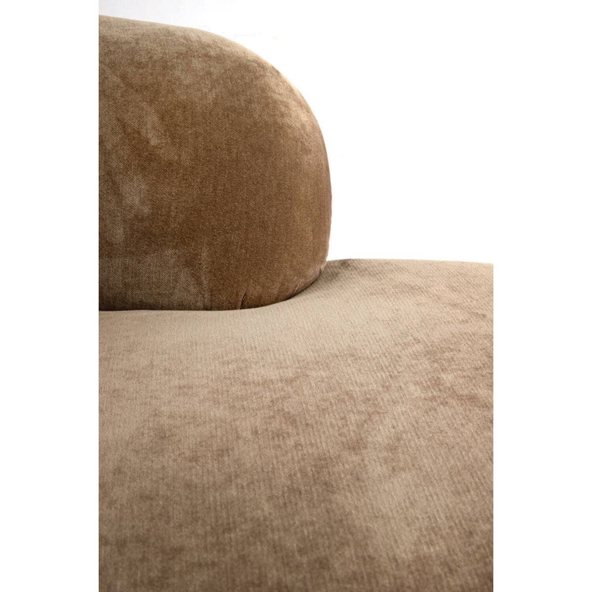 Sofa halbrund taupe, halbrundes Sofa taupe, Länge 319 cm