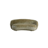 Sofa halbrund grün, 2 Sitzer halbrundes Sofa grün, Länge 191 cm