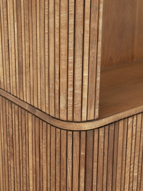 TV Regal braun-schwarz, Fernseheschrank Holz Teak, Breite 170 cm