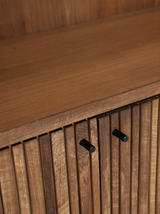 TV Regal braun-schwarz, Fernseheschrank Holz Teak, Breite 170 cm