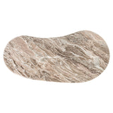 Schreibtisch halbrund Marmor, Schreibtisch braun Marmor-Tischplatte, Länge 150 cm