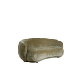 Sofa halbrund grün, 2 Sitzer halbrundes Sofa grün, Länge 191 cm