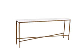 Konsole Marmor weiß, Wandtisch Gold weiß Marmor, Länge 180 cm
