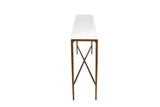 Konsole Marmor weiß, Wandtisch Gold weiß Marmor, Länge 180 cm