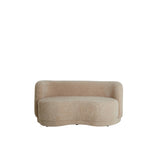 Sofa halbrund beige, 2 Sitzer halbrundes Sofa beige, Länge 175 cm