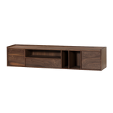 TV Schrank Nussbaum-braun Länge 180 cm, Hänge-Fernsehschrank braun mit Schublade, Länge 180 cm