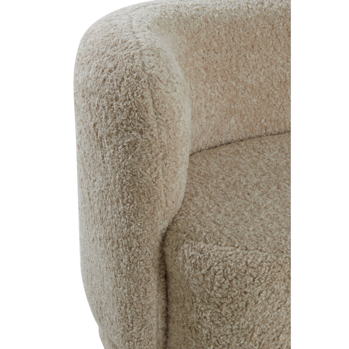Sofa halbrund beige, 2 Sitzer halbrundes Sofa beige, Länge 175 cm