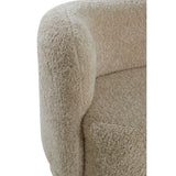 Sofa halbrund beige, 2 Sitzer halbrundes Sofa beige, Länge 175 cm
