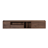 TV Schrank braun 210 cm, Hänge-Fernsehschrank braun mit Schublade, Länge 210 cm