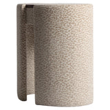 Schminktisch halbrund beige, Schminktisch rund mit Sessel, Breite 73 cm
