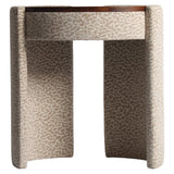 Schminktisch halbrund beige, Schminktisch rund mit Sessel, Breite 73 cm