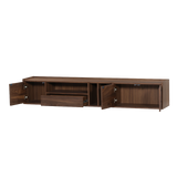 TV Schrank braun 210 cm, Hänge-Fernsehschrank braun mit Schublade, Länge 210 cm