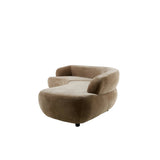 Sofa halbrund taupe, halbrundes Sofa taupe, Länge 319 cm
