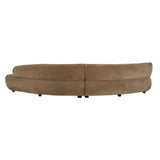 Sofa halbrund taupe, halbrundes Sofa taupe, Länge 319 cm