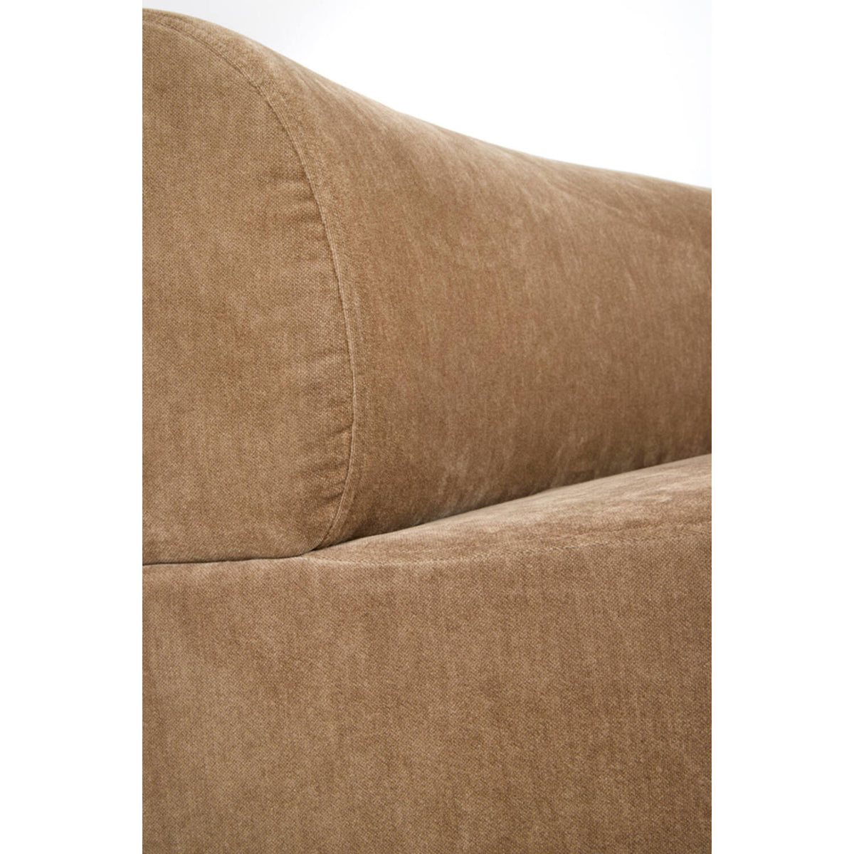 Sofa halbrund taupe, halbrundes Sofa taupe, Länge 319 cm