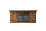 Sideboard Schiebetüren Landhaus, Anrichte Teak Landhaus, Sideboard Landhausstil, Breite 200 cm