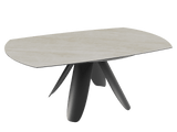 Esstisch beige rund Keramik, Tisch rund Keramik ausziehbar, Esstisch rund beige, Durchmesser 190 cm