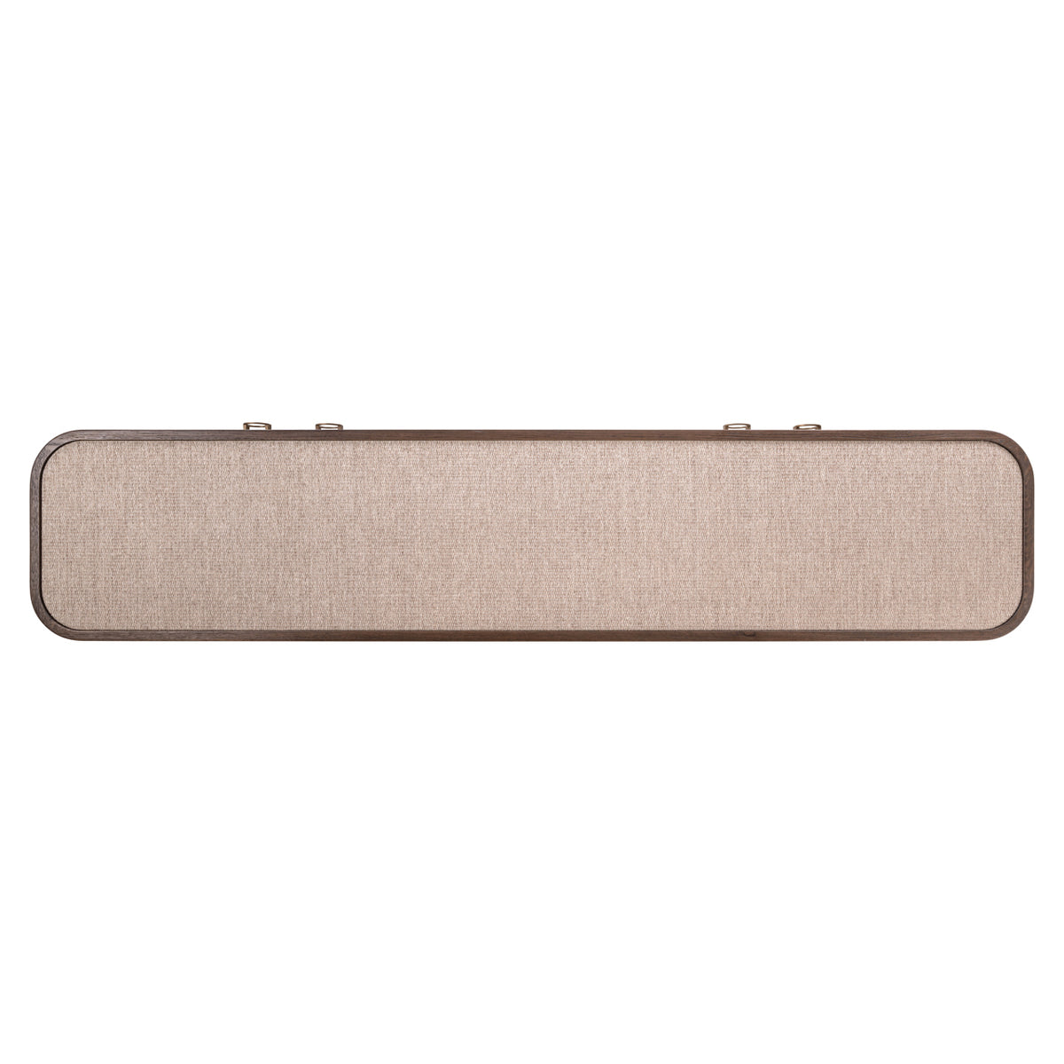 Fernsehschrank braun Textil-Bespannung, Eiche furniert, TV Schrank braun oval, Breite 190 cm