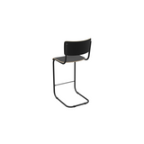 Barstuhl schwarz Industriedesign, Barstuhl-Freischwinger schwarz, Sitzhöhe 65 cm