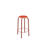Barstuhl rot Metall-Gestell, Barhocker rot Metall, Sitzhöhe 65 cm