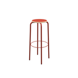 Barstuhl rot Metall-Gestell, Barhocker rot Metall, Sitzhöhe 80 cm
