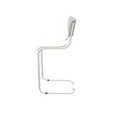 Barstuhl weiß Industriedesign, Barstuhl-Freischwinger weiß, Sitzhöhe 65 cm