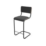 Barstuhl weiß Industriedesign, Barstuhl-Freischwinger weiß, Sitzhöhe 65 cm