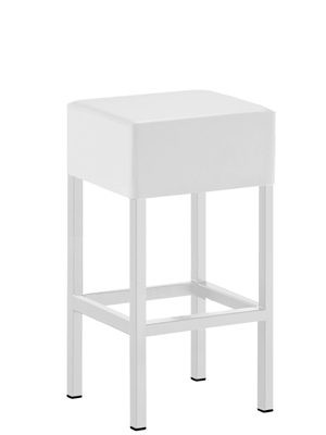 Design Barhocker Weiß, Tresenhocker gepolstert, Sitzhöhe 65 cm