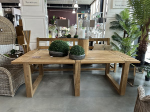 Gartentisch Massivholz, Tisch Teak-Holz, Gartentisch Teak,  Breite 240 cm
