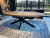 Ovaler Esstisch Industriedesign, Tisch oval Metall-Gestell, ovaler Tisch, Breite 210 cm