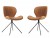2er Set, Stuhl gepolstert, Esszimmerstuhl Farbe Camel