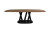 Esstisch Eiche-Tischplatte Fischgrätmuster, Tisch Natureiche, Esstisch Metallgestell schwarz, Breite 240 cm