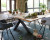 Tisch Eiche massiv Industriedesign, Esstisch Eiche Tischplatte, Tischbeine schwarz Metall, Breite 200 cm