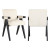 Stuhl schwarz-weiß, Stuhl weiß mit Lehne Stuhlbeine schwarz