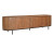 TV Schrank Naturholz halbrunde Ecken, ovaler Fernsehschrank Farbe Naturholz, TV Lowboard Holz, Breite 210 cm