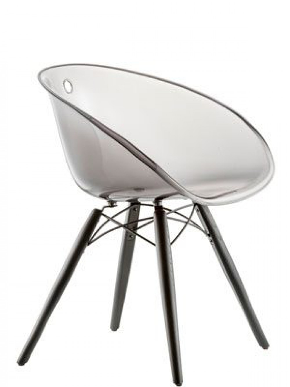 Stuhl Holzbeinen Sitzschale Design mit und Kunststoff