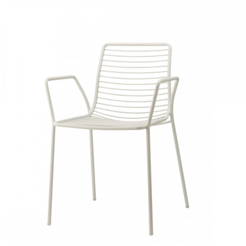 Gartenstuhl weiß Metall, Gartenstuhl weiß, Stuhl Armlehne mit Metall stapelbar, Metall weiß Stuhl