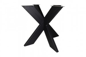 Tischgestell schwarz Metall Industriedesign, Metall Tischgestell für Esstisch Industrie Metall, Breite 70 cm