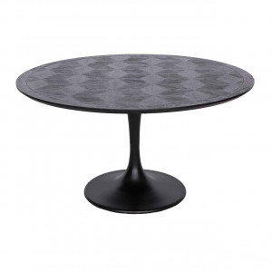Runder  Esstisch schwarz, Tisch rund schwarz, Esstisch rund schwarz, Breite 140 cm